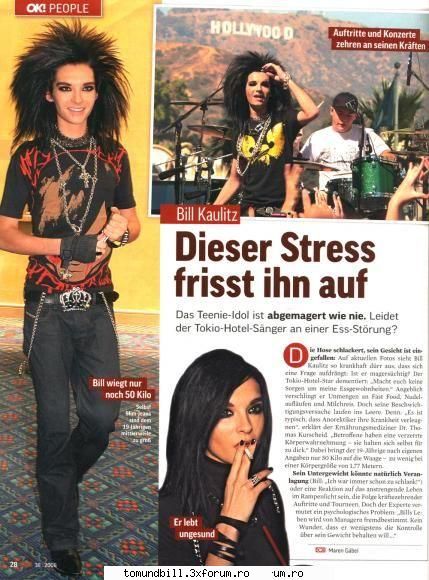 Bill are probleme alimentatia!!! - Adolescentul idol este mai slab ca niciodata.Oare - Bill Kaulitz